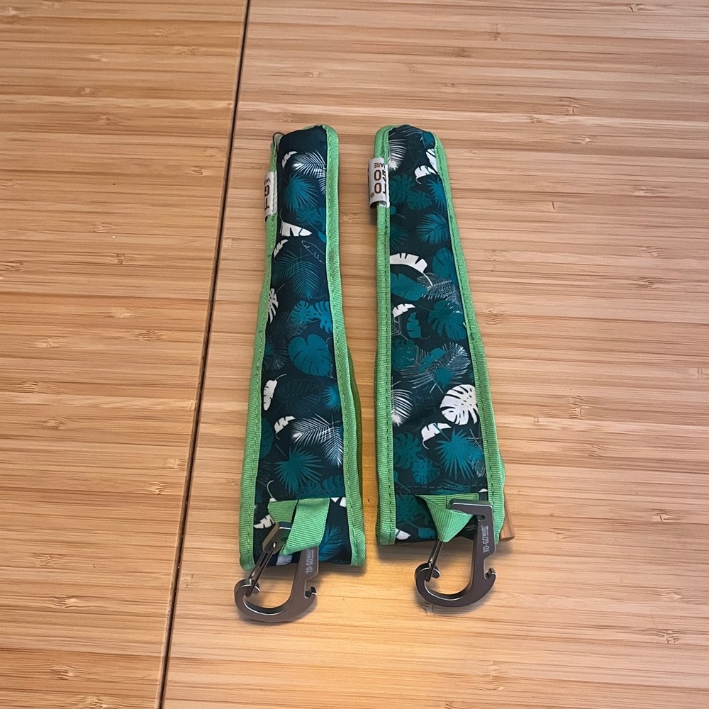 Unused 2 Bamboo Utensil Sets in Carrying Case - Picture 3 of 3